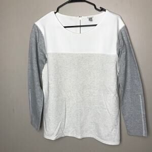 J.Crew Long Sleeve Zip Back Top